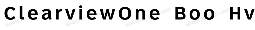 ClearviewOne Boo Hvy字体转换